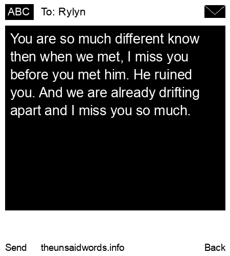 unsent message to Rylyn