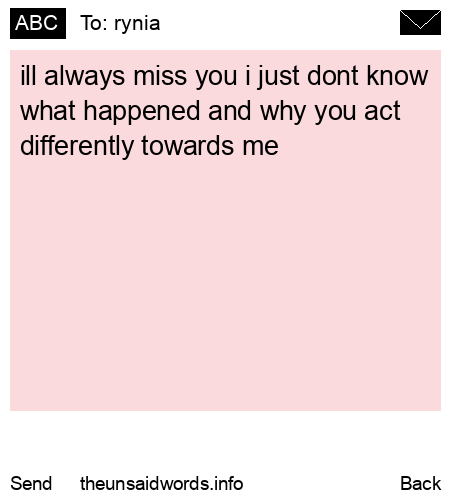 unsent message to rynia