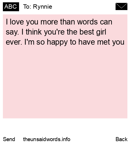 unsent message to Rynnie