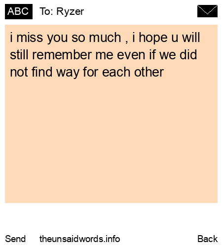unsent message to Ryzer