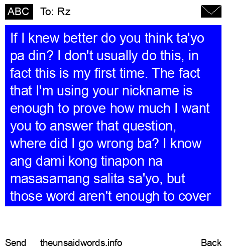 unsent message to Rz