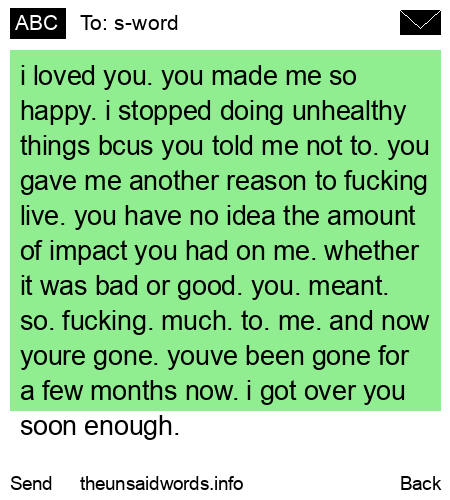 unsent message to s-word
