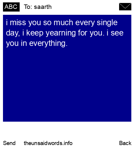 unsent message to saarth