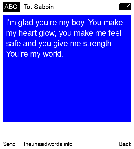 unsent message to Sabbin
