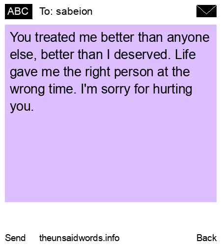 unsent message to sabeion