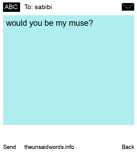 unsent message to sabibi
