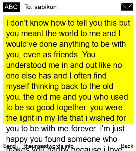 unsent message to sabikun