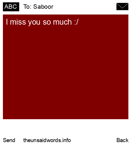 unsent message to Saboor