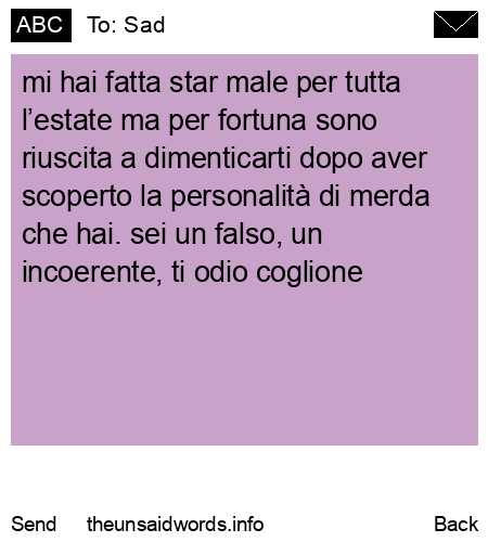 unsent message to Sad