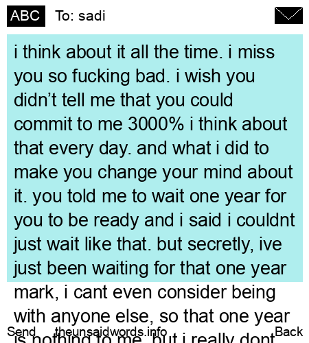 unsent message to sadi