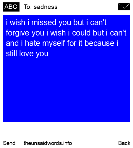 unsent message to sadness