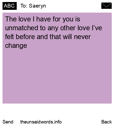 unsent message to Saeryn