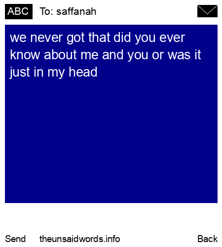 unsent message to saffanah