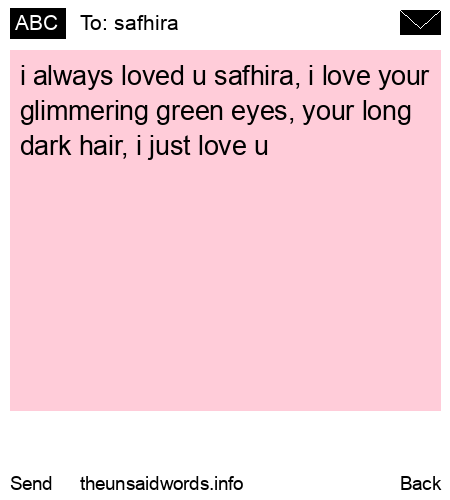 unsent message to safhira