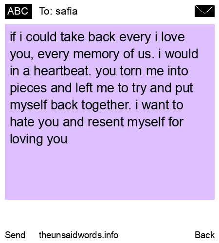 unsent message to safia