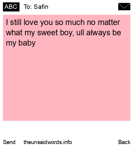 unsent message to Safin