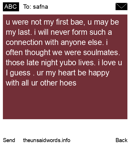 unsent message to safna