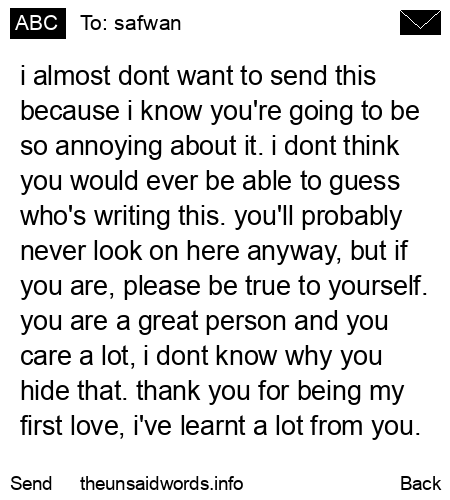 unsent message to safwan