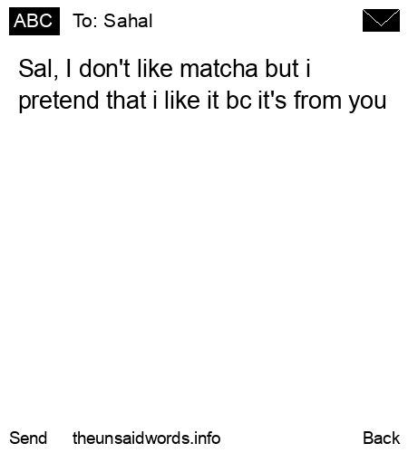 unsent message to Sahal