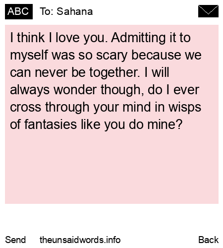 unsent message to Sahana