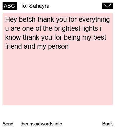 unsent message to Sahayra