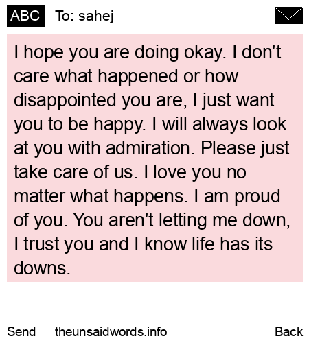 unsent message to sahej