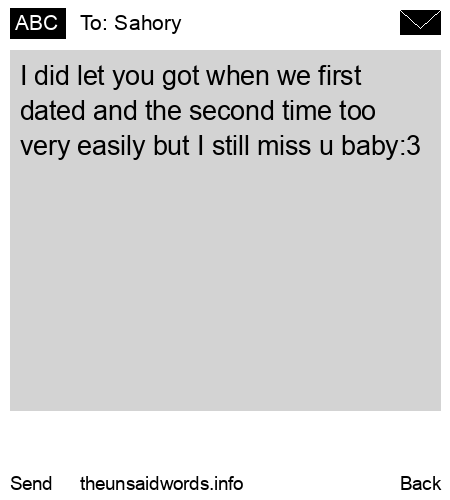 unsent message to Sahory