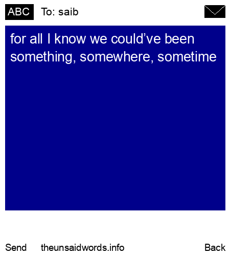 unsent message to saib