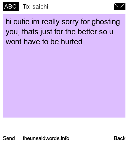 unsent message to saichi
