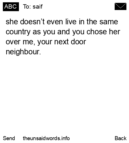 unsent message to saif