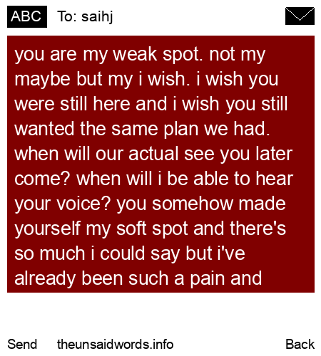 unsent message to saihj