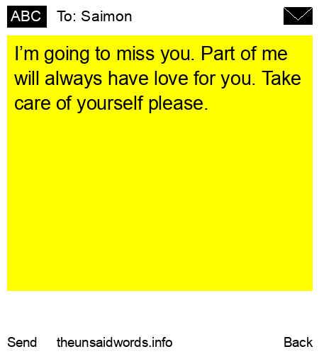 unsent message to Saimon