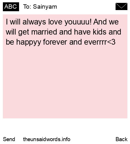 unsent message to Sainyam