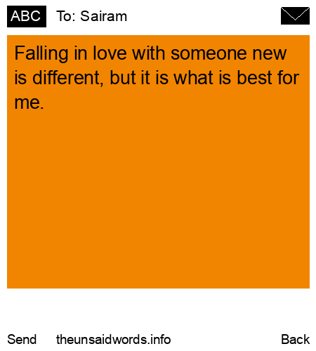 unsent message to Sairam