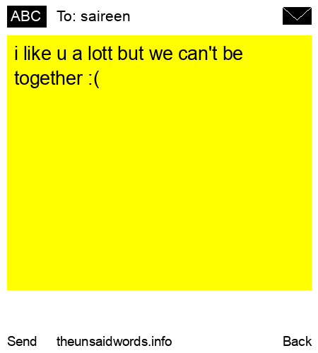 unsent message to saireen