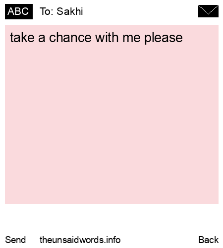 unsent message to Sakhi