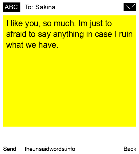 unsent message to Sakina 