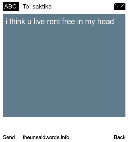 unsent message to saktika