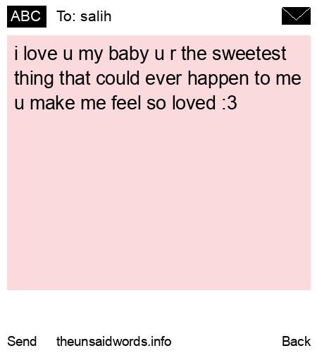 unsent message to salih