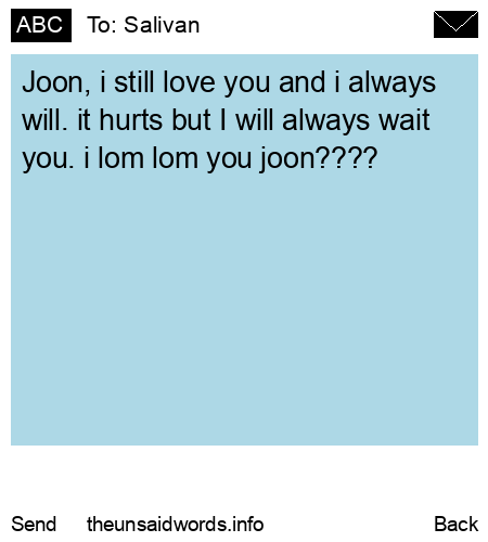 unsent message to Salivan