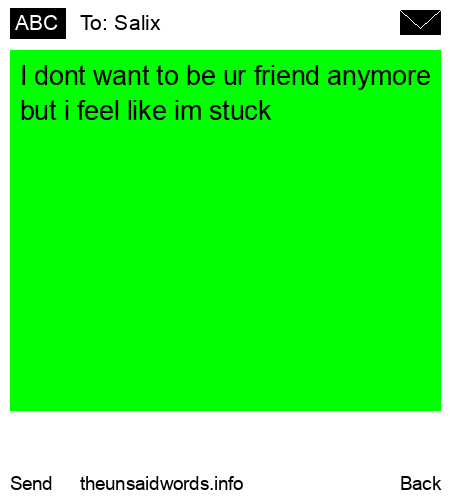 unsent message to Salix