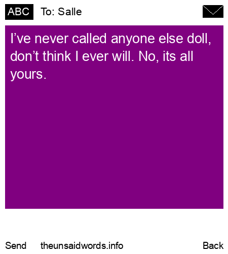 unsent message to Salle