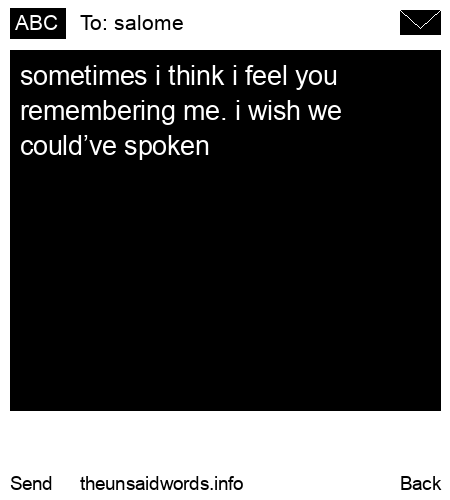 unsent message to salome