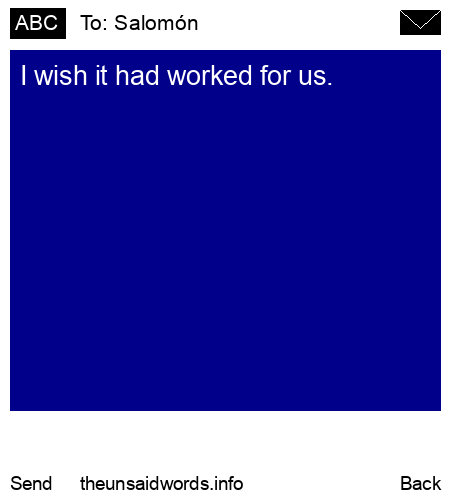 unsent message to Salomón