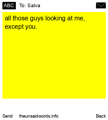 unsent message to Salva