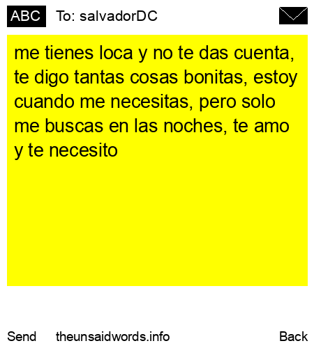 unsent message to salvadorDC
