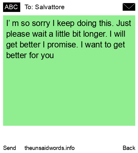 unsent message to Salvattore