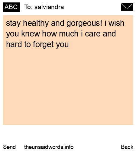 unsent message to salviandra