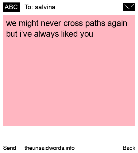 unsent message to salvina