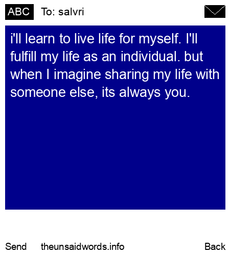 unsent message to salvri
